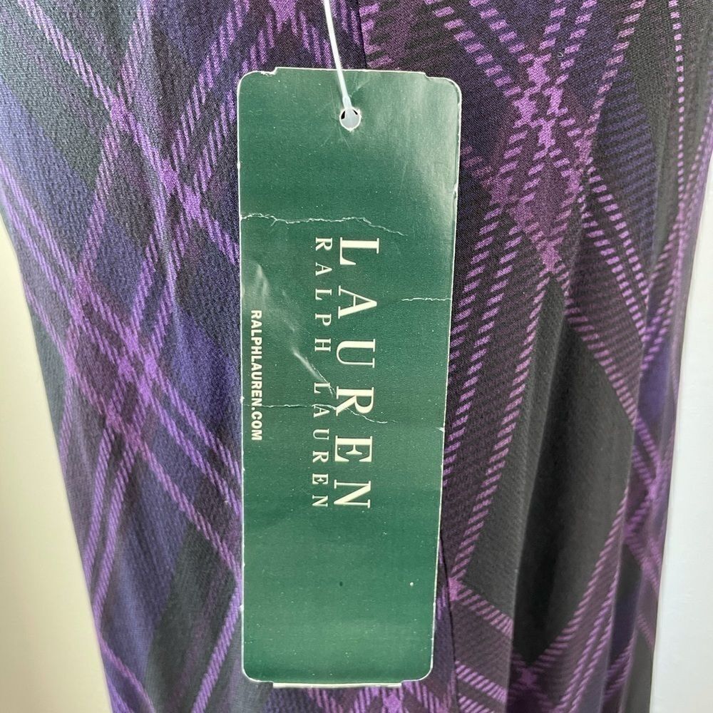 NWT Lauren Ralph Lauren Black & Purple Silk Skirt - Picture 6 of 8